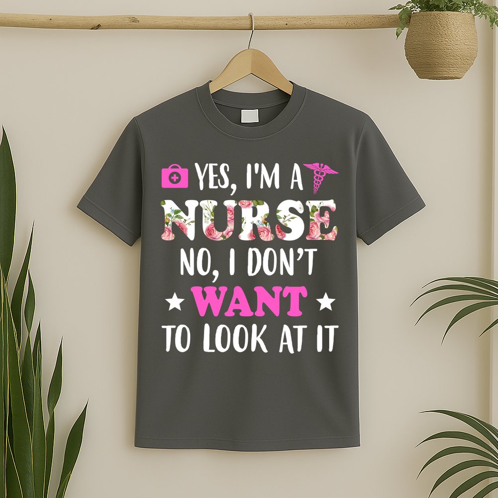 Yes I'm A Nurse Funny Floral T-Shirt