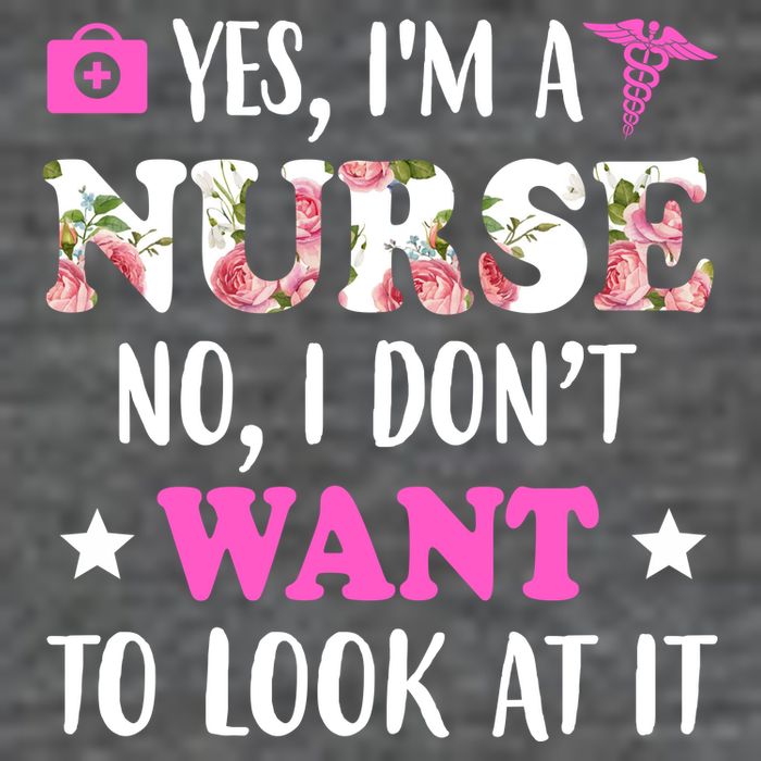 Yes I'm A Nurse Funny Floral Premium T-Shirt