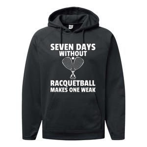 Yes I'm A Rocket Scientist Funny Tennis Player Racquetball P Performance Fleece Hoodie