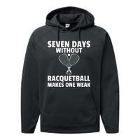 Yes I'm A Rocket Scientist Funny Tennis Player Racquetball P Performance Fleece Hoodie