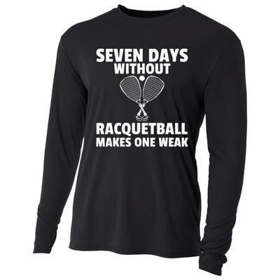 Yes I'm A Rocket Scientist Funny Tennis Player Racquetball P Cooling Performance Long Sleeve Crew