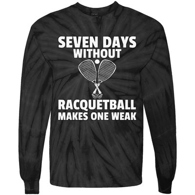 Yes I'm A Rocket Scientist Funny Tennis Player Racquetball P Tie-Dye Long Sleeve Shirt