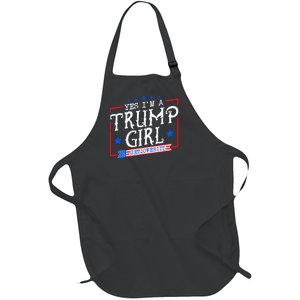 Yes IM A Trump Girl Get Over It Gifts For Trump Supporter Full-Length Apron With Pockets