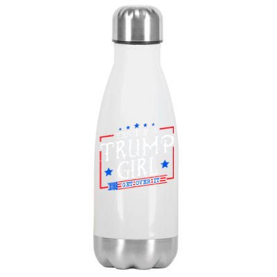 Yes IM A Trump Girl Get Over It Gifts For Trump Supporter Stainless Steel Insulated Water Bottle