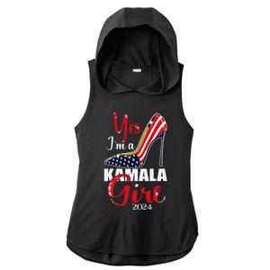 Yes IM A Kamala Stilettos High Heel Harris 2024 Vote Ladies PosiCharge Tri-Blend Wicking Draft Hoodie Tank