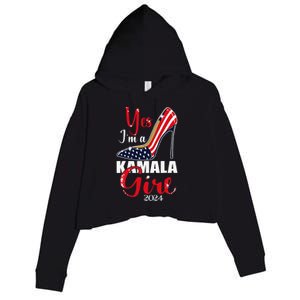 Yes IM A Kamala Stilettos High Heel Harris 2024 Vote Crop Fleece Hoodie