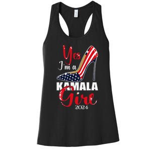 Yes IM A Kamala Stilettos High Heel Harris 2024 Vote Women's Racerback Tank