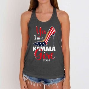 Yes IM A Kamala Stilettos High Heel Harris 2024 Vote Women's Knotted Racerback Tank