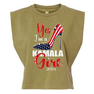 Yes IM A Kamala Stilettos High Heel Harris 2024 Vote Garment-Dyed Women's Muscle Tee