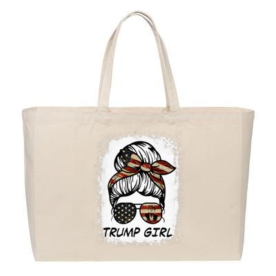 Yes IM A Trump Girl Get Over It Trump 2024 Election Gifts Cotton Canvas Jumbo Tote