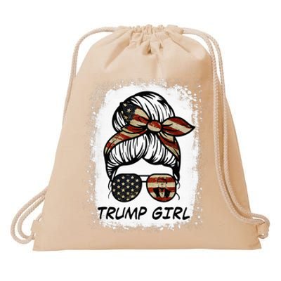 Yes IM A Trump Girl Get Over It Trump 2024 Election Gifts Drawstring Bag