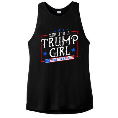 Yes IM A Trump Girl Get Over It Gifts For Trump Supporter Ladies PosiCharge Tri-Blend Wicking Tank