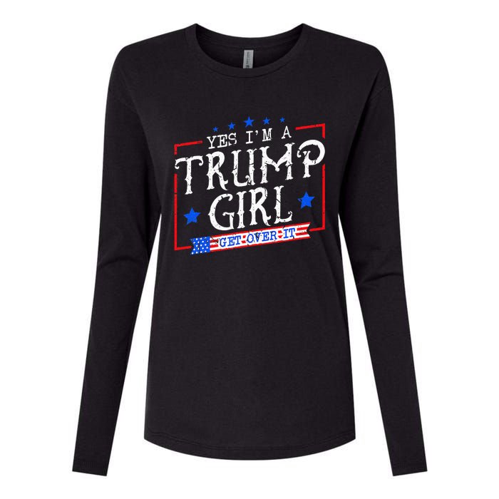 Yes IM A Trump Girl Get Over It Gifts For Trump Supporter Womens Cotton Relaxed Long Sleeve T-Shirt