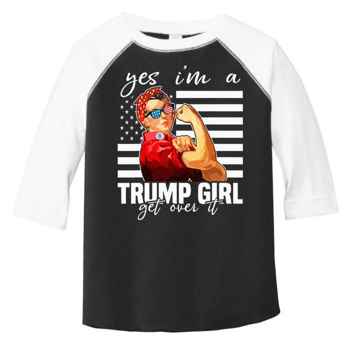 Yes IM A Trump Girl Get Over It Trump 2024 Toddler Fine Jersey T-Shirt