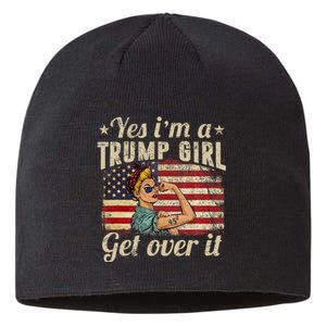 Yes IM A Trump Girl Get Over It Us Flag 2020 Women Gift Sustainable Beanie