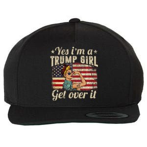 Yes IM A Trump Girl Get Over It Us Flag 2020 Women Gift Wool Snapback Cap