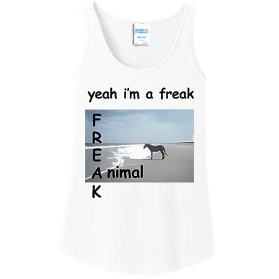 Yeah Im A Freak Animal Ladies Essential Tank