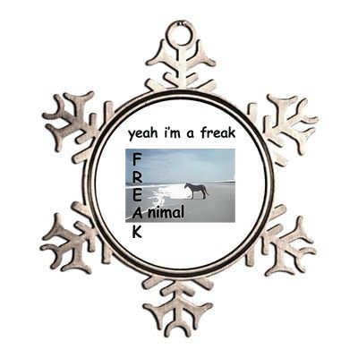 Yeah Im A Freak Animal Metallic Star Ornament