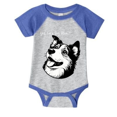 Yes IM A Dog Mom Displays Love For This Lovely Pet Infant Baby Jersey Bodysuit