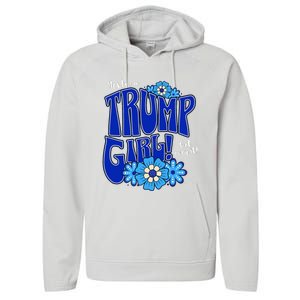 Yes IM A Trump Girl Get Over It For Trump Supporter Woman Performance Fleece Hoodie