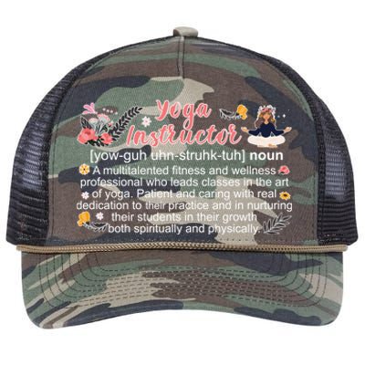 Yoga Instructor Appreciation Yoga Teacher Cute Gift Retro Rope Trucker Hat Cap