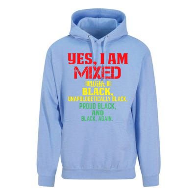 Yes I Am Mixed With Black Black History Month,pride Unisex Surf Hoodie