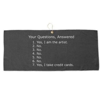 Yes I Am The Artist Your Questions Answered Large Microfiber Waffle Golf Towel