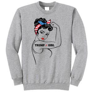 Yes IM A Trump Girl Get Over It Trump 2024 Election Gifts Tall Sweatshirt