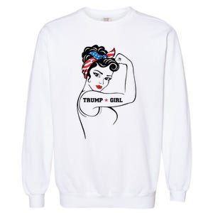 Yes IM A Trump Girl Get Over It Trump 2024 Election Gifts Garment-Dyed Sweatshirt