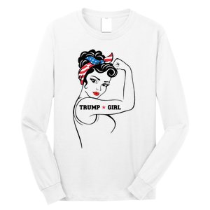 Yes IM A Trump Girl Get Over It Trump 2024 Election Gifts Long Sleeve Shirt