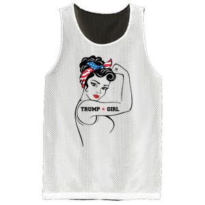 Yes IM A Trump Girl Get Over It Trump 2024 Election Gifts Mesh Reversible Basketball Jersey Tank