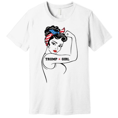 Yes IM A Trump Girl Get Over It Trump 2024 Election Gifts Premium T-Shirt