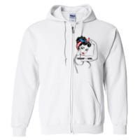 Yes IM A Trump Girl Get Over It Trump 2024 Election Gifts Full Zip Hoodie