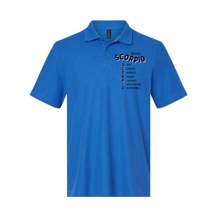 Yeah Im A Scorpio Zodiac Gift Softstyle Adult Sport Polo