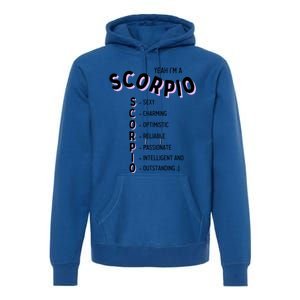 Yeah Im A Scorpio Zodiac Gift Premium Hoodie