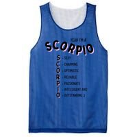 Yeah Im A Scorpio Zodiac Gift Mesh Reversible Basketball Jersey Tank