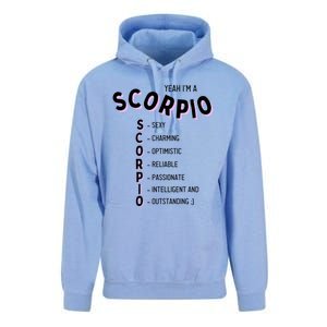 Yeah Im A Scorpio Zodiac Gift Unisex Surf Hoodie