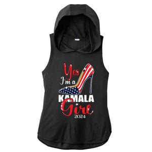 Yes Im A Kamala Girl Stilettos High Heel Harris 2024 Vote Ladies PosiCharge Tri-Blend Wicking Draft Hoodie Tank