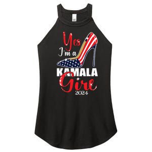 Yes Im A Kamala Girl Stilettos High Heel Harris 2024 Vote Women's Perfect Tri Rocker Tank