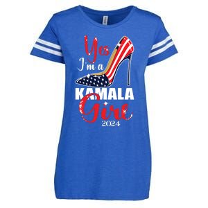 Yes Im A Kamala Girl Stilettos High Heel Harris 2024 Vote Enza Ladies Jersey Football T-Shirt