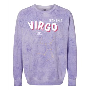 Yeah Im A Virgo Zodiac Funny Gift Colorblast Crewneck Sweatshirt