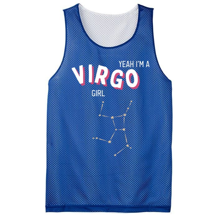 Yeah Im A Virgo Zodiac Funny Gift Mesh Reversible Basketball Jersey Tank