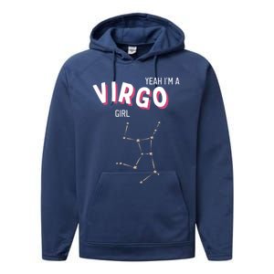 Yeah Im A Virgo Zodiac Funny Gift Performance Fleece Hoodie