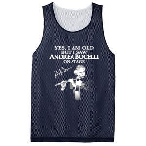 YES I AM OLD ANDREA BOCELLI SIGNATURE Mesh Reversible Basketball Jersey Tank