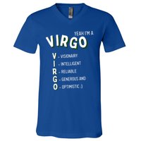 Yeah Im A Virgo Zodiac Gift V-Neck T-Shirt