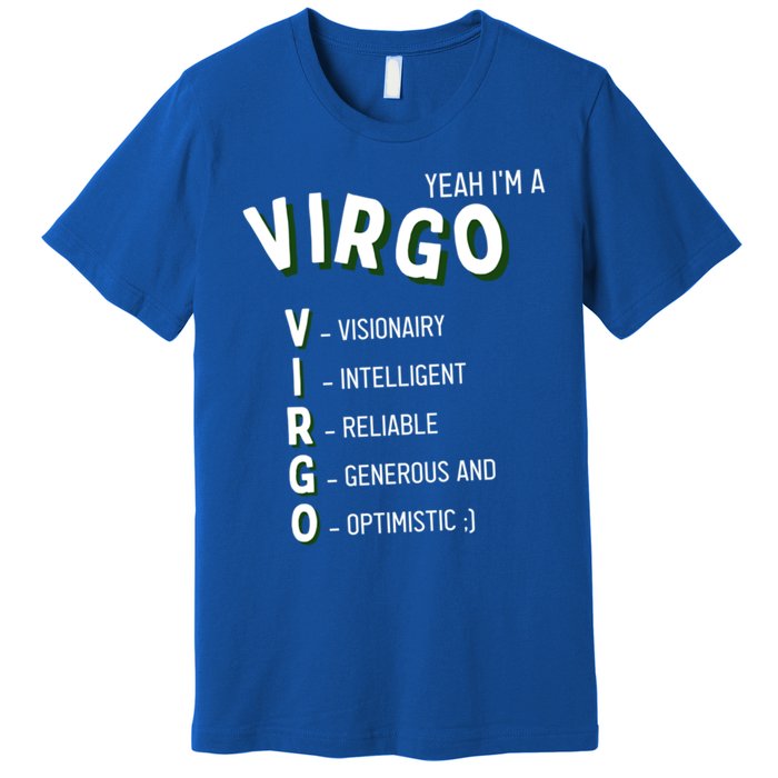 Yeah Im A Virgo Zodiac Gift Premium T-Shirt