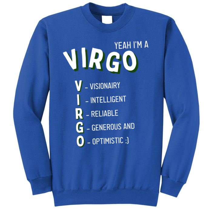 Yeah Im A Virgo Zodiac Gift Tall Sweatshirt