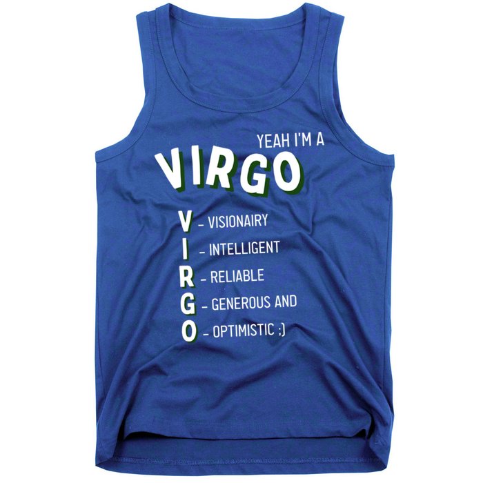 Yeah Im A Virgo Zodiac Gift Tank Top