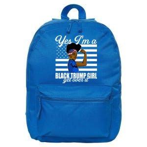 Yes IM A Black Trump Get Over It 2020 Supporter Gift 16 in Basic Backpack