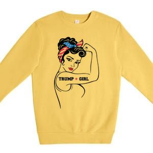 Yes Im A Trump Girl Get Over It Trump 2024 Election Gifts Premium Crewneck Sweatshirt